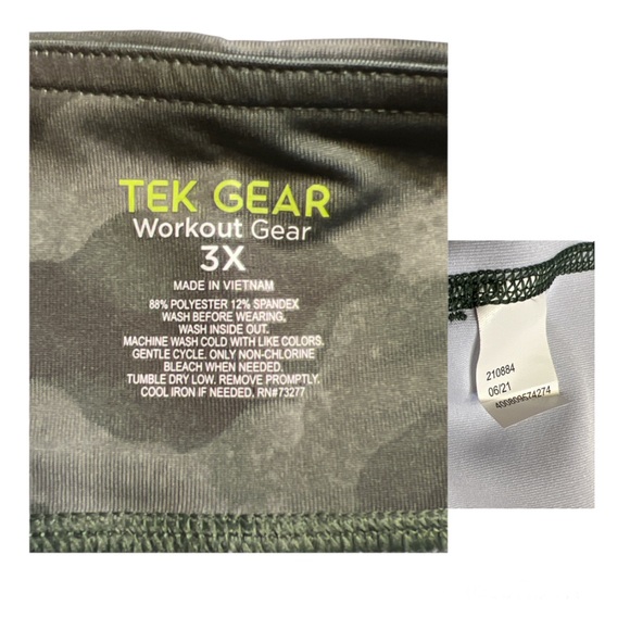 NWT Womens TEK Gear Camo High Waisted Leggings Plus 3X - Picture 5 of 8